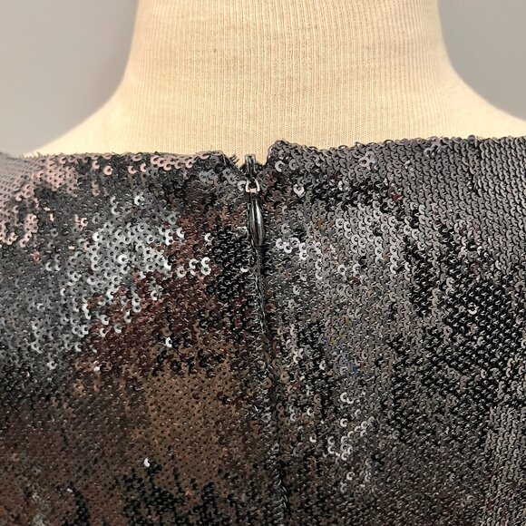 Ramy Brook Ash Black Sequin Drape Cowl Neck Top Sz S - Picture 14 of 16